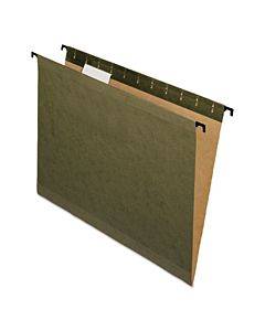 Surehook Hanging Folders, Letter Size, 1/5-cut Tabs, Standard Green, 20/box
