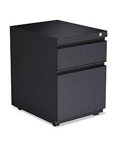 File Pedestal With Full-length Pull, Left Or Right, 2-drawers: Box/file, Legal/letter, Charcoal, 14.96" X 19.29" X 21.65"