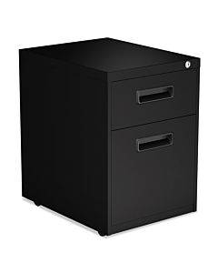 File Pedestal, Left Or Right, 2-drawers: Box/file, Legal/letter, Black, 14.96" X 19.29" X 21.65"