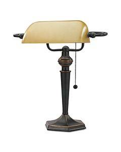 Traditional Banker's Lamp, 10w X 13.38d X 16h, Antique Bronze
