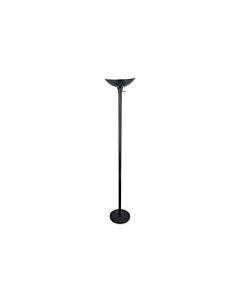 Torchier Floor Lamp, 12.5w X 12.5d X 72h, Matte Black