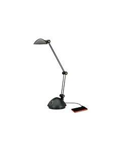 Twin-arm Task Led Lamp With Usb Port, 11.88w X 5.13d X 18.5h, Black
