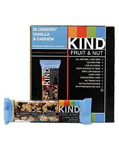 Fruit And Nut Bars, Blueberry Vanilla And Cashew, 1.4 Oz Bar, 12/box