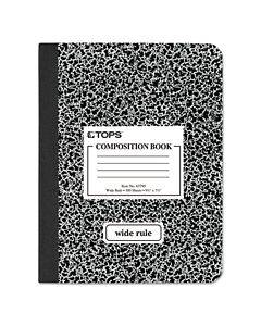 Composition Book, Wide/legal Rule, Black Marble Cover, 9.75 X 7.5, 100 Sheets