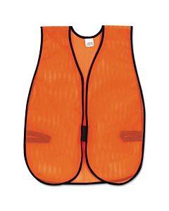 Orange Safety Vest, Polyester Mesh, Hook Closure, 18 In. X 47 In., One Size