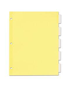 Plastic Insertable Dividers, 5-tab, 11 X 8.5, Clear Tabs, 1 Set
