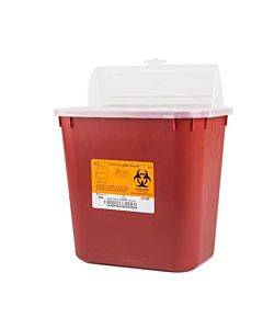 Stackable Sharps Container With Flat Lid, 2 Gallon-size, Red Part No. 8704 (1/ea)