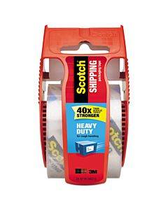 3850 Heavy-duty Packaging Tape With Dispenser, 1.5" Core, 1.88" X 66.66 Ft, Clear