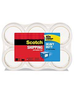 3850 Heavy-duty Packaging Tape, 3" Core, 1.88" X 54.6 Yds, Clear, 6/pack