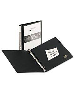 Economy View Binder With Round Rings , 3 Rings, 1" Capacity, 11 X 8.5, Black, (5710)