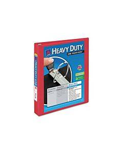 Heavy-duty View Binder With Durahinge And One Touch Ezd Rings, 3 Rings, 1" Capacity, 11 X 8.5, Red