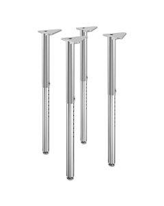 Build Adjustable Post Legs, 22" To 34" High, Platinum, 4/pack