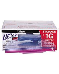 Double Zipper Storage Bags, 1 Gal, 1.75 Mil, 10.56" X 10.75", Clear, 250/box