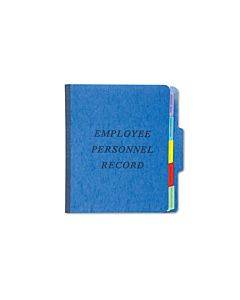 Vertical-style Personnel Folders, 2" Expansion, 5 Dividers, 2 Fasteners, Letter Size, Blue Exterior
