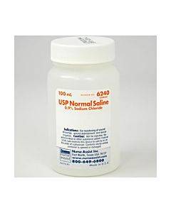 Usp Normal Sterile Saline Screw Top Container 100ml For Wound Care Use Part No. 6240 (1/ea)