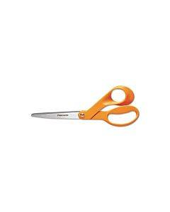 Home And Office Scissors, 8" Long, 3.5" Cut Length, Orange Offset Handle