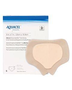 Aquacel Gelling Adhesive Foam Dressing 8" X 7" Part No. 420626 (5/box)