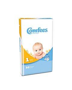 Comfees Baby Diapers - Size 1 Part No. Cmf-1 (50/package)