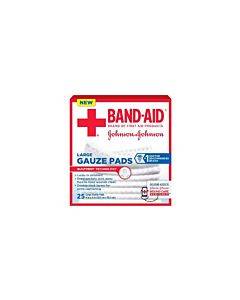 J & J Band-aid First Aid Gauze Pads 4" X 4" 25 Ct Part No. 111612800 (25/box)