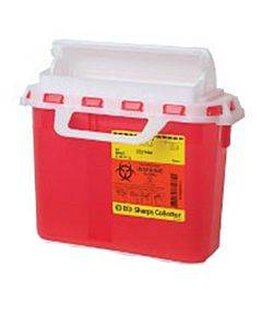 Patient/Exam Room Sharps Collector,5.4 Qt. Red (12/Case)