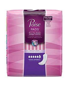 Poise Ultimate Coverage Protection Supreme Pad 14.37 L" Part No. 33592 (33/package)