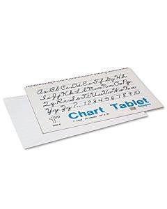 Chart Tablets, Presentation Format (1" Rule), 24 X 16, White, 25 Sheets