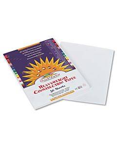 Sunworks Construction Paper, 50 Lb Text Weight, 9 X 12, White, 50/pack