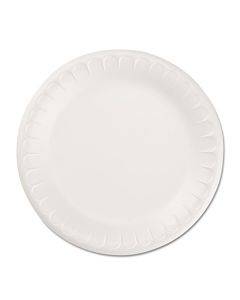 Soak Proof Tableware, Foam Plates, 8.88" Dia, White, 100/pack