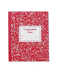 Grade School Ruled Composition Book, Manuscript Format, Red Cover, 9.75 X 7.75, 50 Sheets