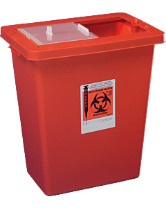Sharpsafety Sharps Container With Sliding And Sealing Gasket Lid 8 Gallon Part No. 8980s (10/case)