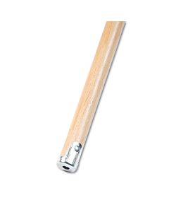 Lie-flat Screw-in Mop Handle, Lacquered Wood, 1.13" Dia X 60", Natural