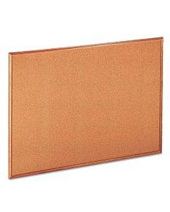 Cork Board With Oak Style Frame, 48 X 36, Natural Surface