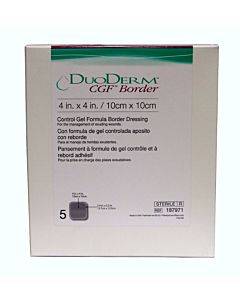 Duoderm Cgf Adhesive Border Hydrocolloid Dressing 4" X 4" (5/Box)