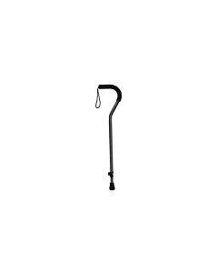 Offset Aluminum Cane With Tab-loc Silencer, Black, 300 Lb Capacity Part No. 10381blk-6 (1/ea)