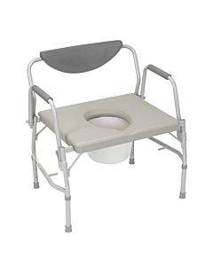 Deluxe Bariatric Drop-arm Commode, Assembled, Grey Part No. 11135-1 (1/case)