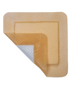 Mediplus Silicone Comfort Foam Adhesive Border 6" X 6",  Pad Size 4.5" X 4.5" Part No. Mp1515slcf (5/box)