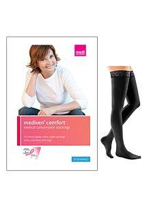 Mediven Comfort Thigh-high With Silicone Band, 20-30, Closed, Black, Size 2 Part No. 18752 (1/ea)