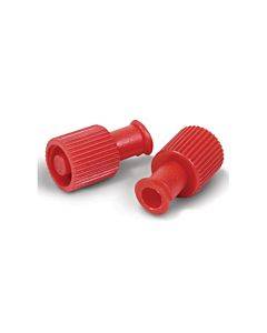 Red Syringe Locking Caps, Dual-function Part No. Tcbcombicap (100/box)