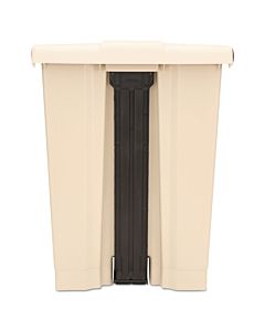 Step-on Receptacle, 18 Gal, Polyethylene, Beige