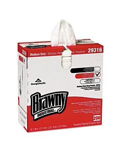 Lightweight Disposable Shop Towel, 9.1" X 12.5, White, 200/box