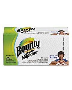 Quilted Napkins, 1-ply, 12 1/10 X 12, White, 200/pack, 8 Pack/carton