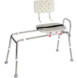 Transfer Bench N Snap-n-save Sliding Transfer Bench With Swivel Seat And Back, 18-3/4 ...