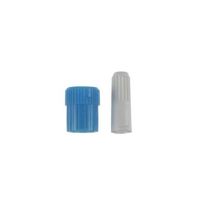Blue Male Luer Lock Replacement Cap And White Female Luer Lock Cap Part No. Bw1000 (100/Case)