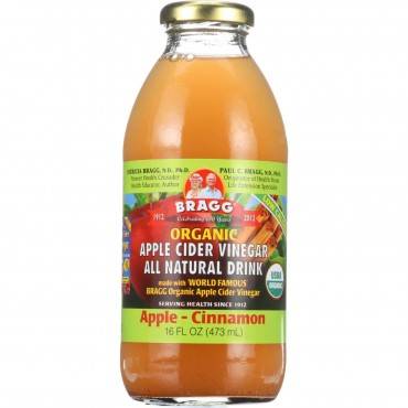 Bragg - Apple Cider Vinegar Drink - Organic - Apple-cinnamon - 16 Oz - Case Of 12