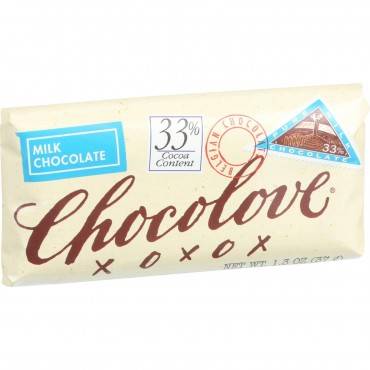Chocolove Xoxox - Premium Chocolate Bar - Milk Chocolate - Pure - Mini - 1.3 Oz Bars - Case Of 12