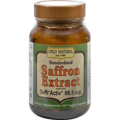 Only Natural Saffron Extract 88.5 Mg 60 Vegetable Capsules